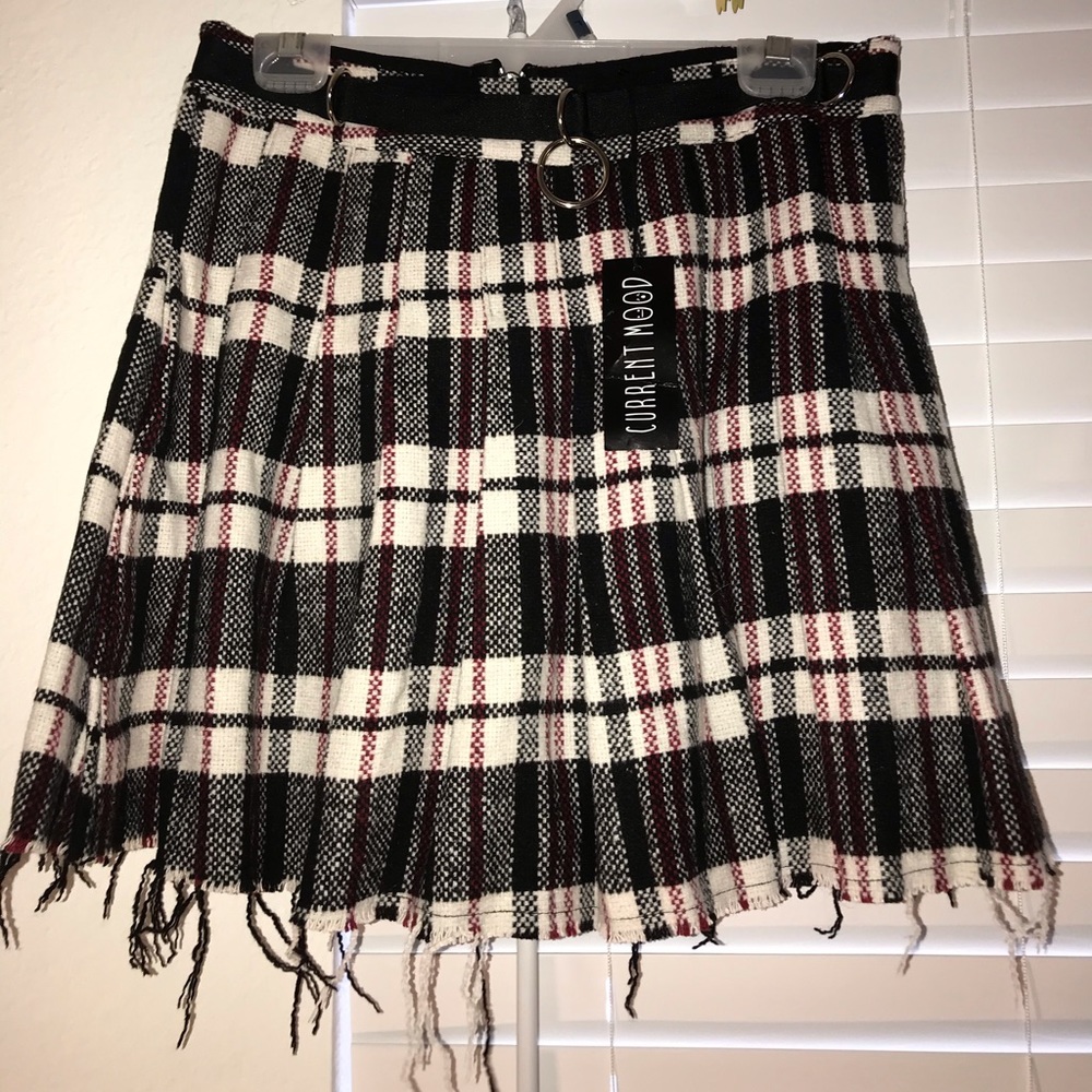 NEW w/o Tags/DOLLSKILL/ CURRENT MOOD WOOL plaid skirt!! XL